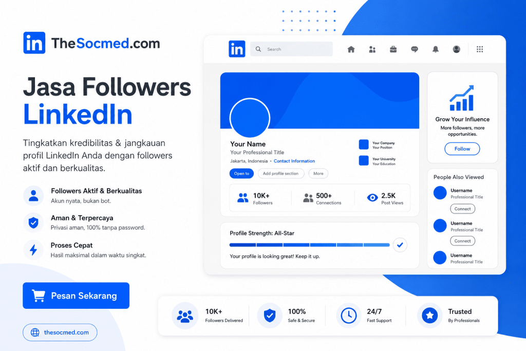 jasa followers linkedin thesocmed